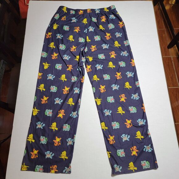 Pokemon Graphic PJ Pants Blue w/ Characters - Size L/XL - Picture 3 of 5